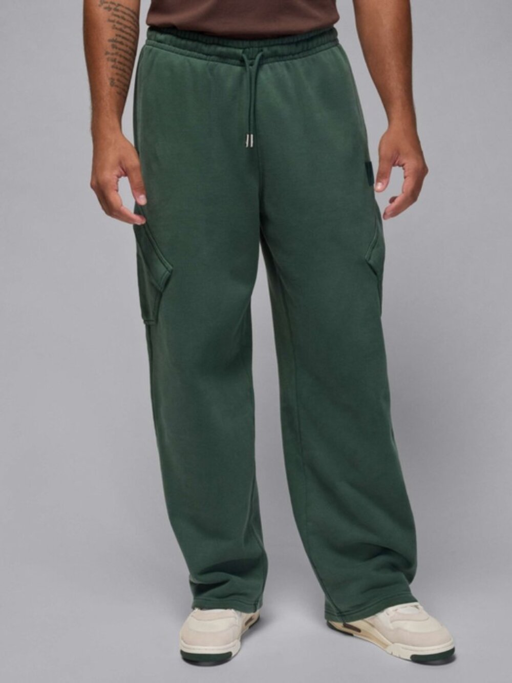 Jordan Flight Fleece Chicago Men's Cargo Sweatpants Baggy Heavyweight Green L